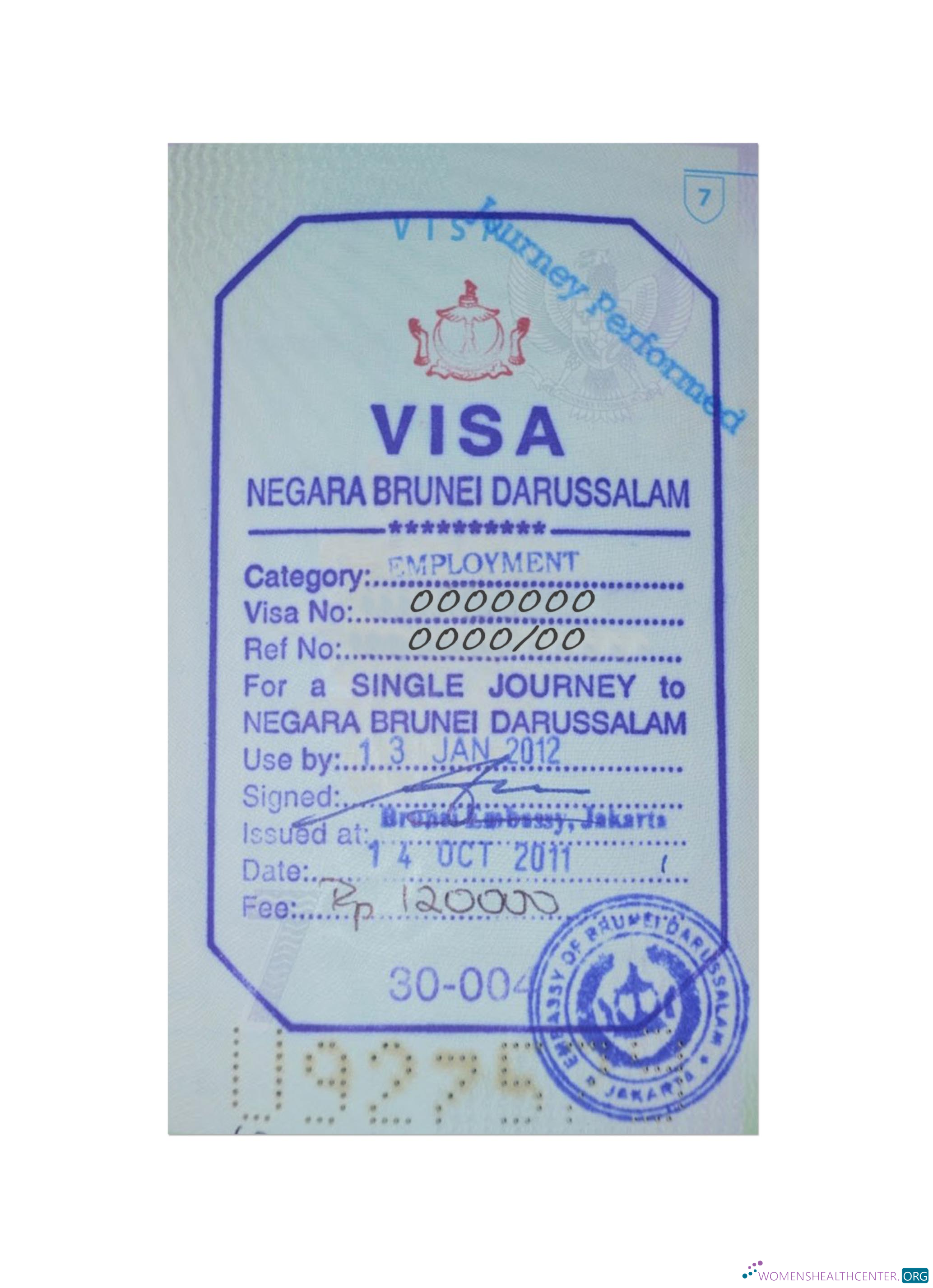 Download BRUNEI stamp visa Photoshop template